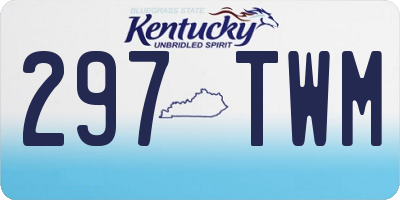 KY license plate 297TWM