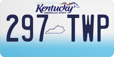 KY license plate 297TWP