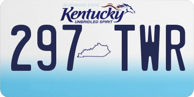 KY license plate 297TWR