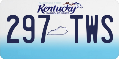 KY license plate 297TWS