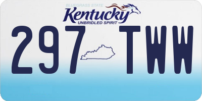 KY license plate 297TWW