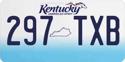 KY license plate 297TXB