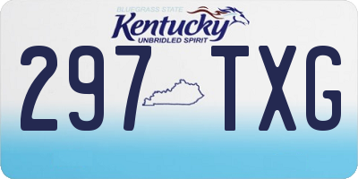 KY license plate 297TXG