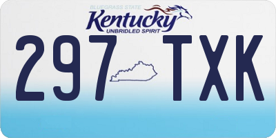 KY license plate 297TXK