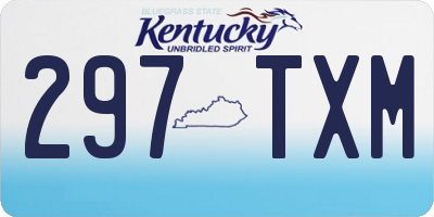 KY license plate 297TXM