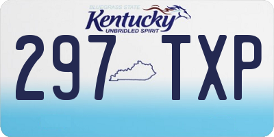 KY license plate 297TXP