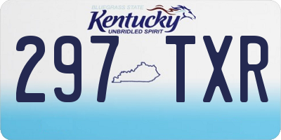 KY license plate 297TXR