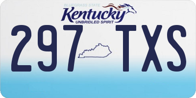 KY license plate 297TXS