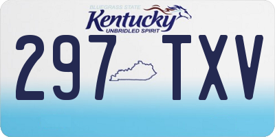 KY license plate 297TXV