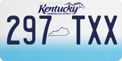 KY license plate 297TXX