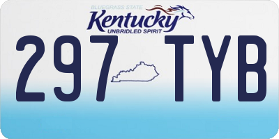 KY license plate 297TYB