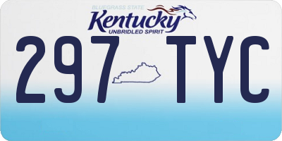 KY license plate 297TYC