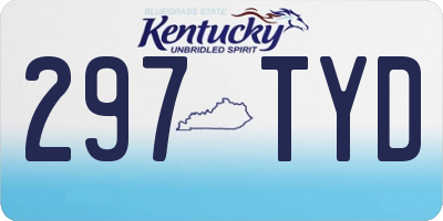 KY license plate 297TYD
