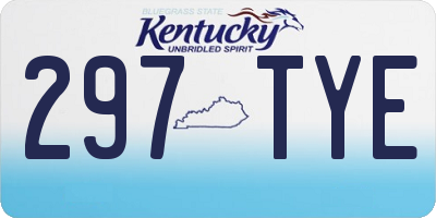 KY license plate 297TYE