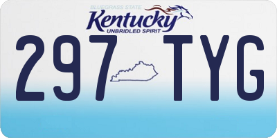KY license plate 297TYG