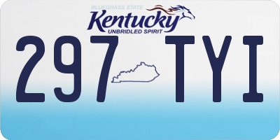 KY license plate 297TYI