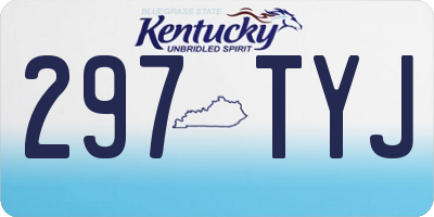 KY license plate 297TYJ
