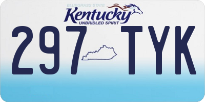 KY license plate 297TYK
