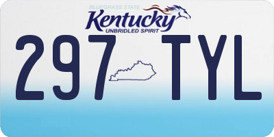 KY license plate 297TYL