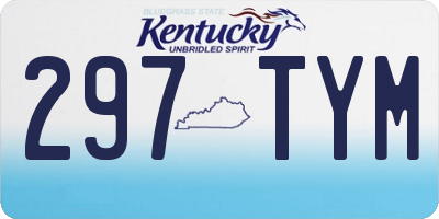 KY license plate 297TYM