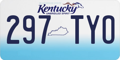 KY license plate 297TYO