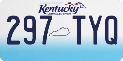 KY license plate 297TYQ