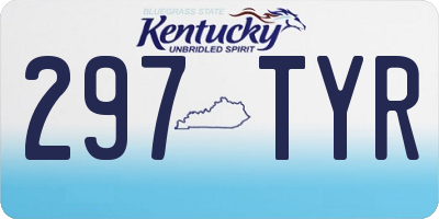 KY license plate 297TYR