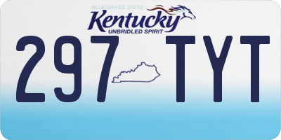KY license plate 297TYT