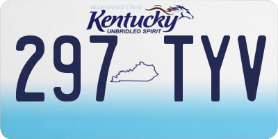 KY license plate 297TYV