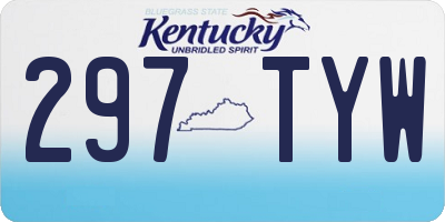 KY license plate 297TYW
