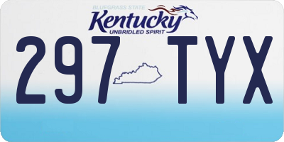 KY license plate 297TYX