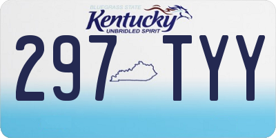 KY license plate 297TYY