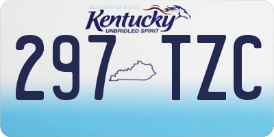 KY license plate 297TZC