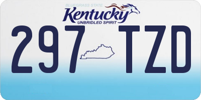 KY license plate 297TZD