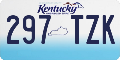 KY license plate 297TZK