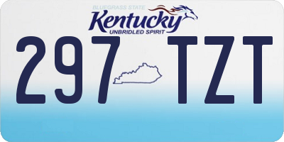 KY license plate 297TZT