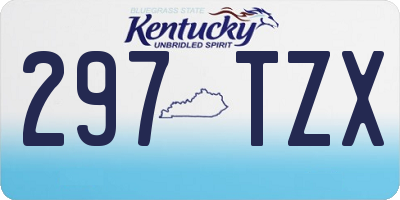 KY license plate 297TZX