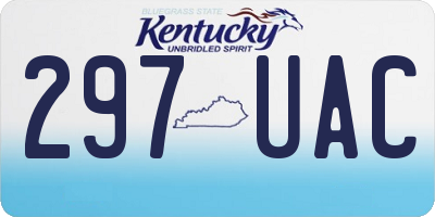 KY license plate 297UAC
