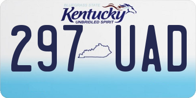 KY license plate 297UAD