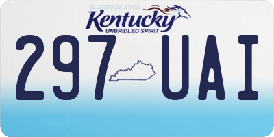 KY license plate 297UAI