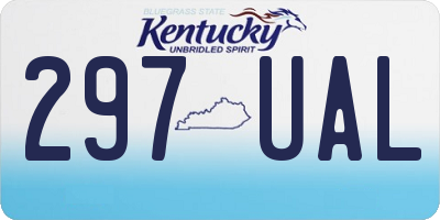 KY license plate 297UAL