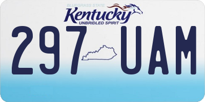 KY license plate 297UAM