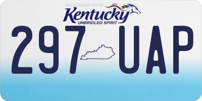 KY license plate 297UAP