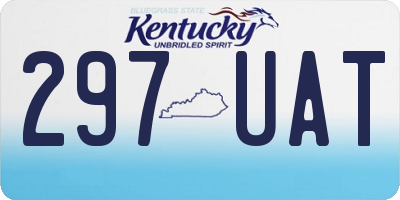 KY license plate 297UAT