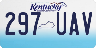 KY license plate 297UAV