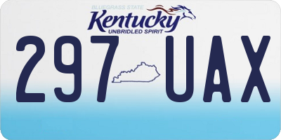 KY license plate 297UAX
