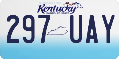 KY license plate 297UAY