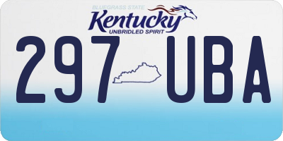 KY license plate 297UBA