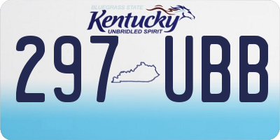 KY license plate 297UBB