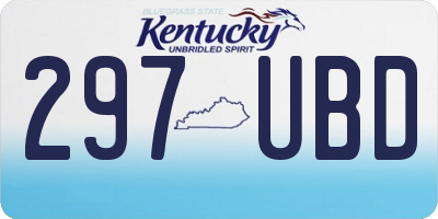 KY license plate 297UBD